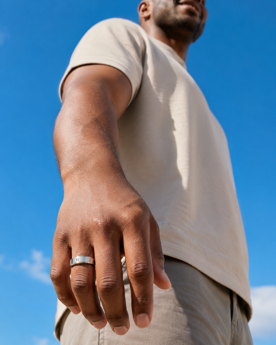 A man wearing Vanberray Well 1 outdoors
